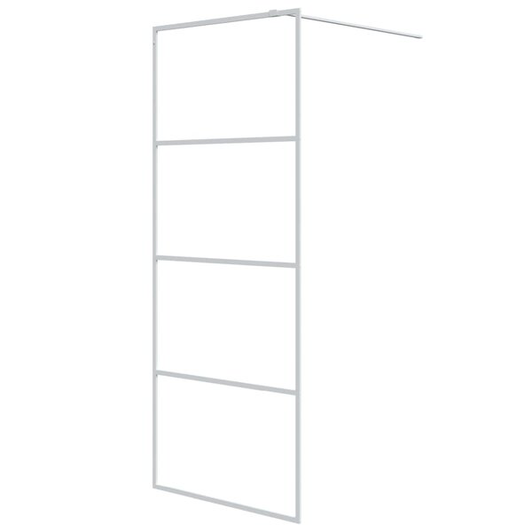 vidaXL Paroi de douche Blanc 80x195 cm Verre ESG transparent
