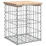 vidaXL Banc de jardin design de gabion 33x31x42 cm bois massif de pin
