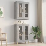 vidaXL Armoire murale suspendue Sonoma gris 69 5x34x90 cm