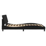 vidaXL Cadre de lit avec LED sans matelas noir 140x200 cm velours