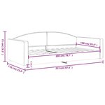 vidaXL Lit de repos noir 100x200 cm tissu