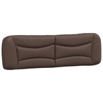 vidaXL Coussin de tête de lit marron 180 cm similicuir