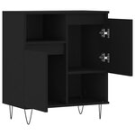 vidaXL Buffet Noir 60x35x70 cm Bois d'ingénierie