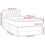 vidaXL Sommier à lattes de lit et matelas Gris clair 90x190 cm Tissu