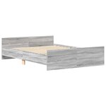 vidaXL Cadre de lit sans matelas sonoma gris 150x200 cm