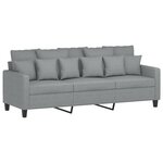 vidaXL Ensemble de canapés 3 Pièces coussins gris clair tissu
