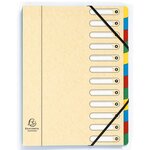 Trieur Harmonika® À Fenêtres Avec Élastiques Véritable Carte Lustrée 12 Compartiments - Couleurs Assorties - X 6 - Exacompta