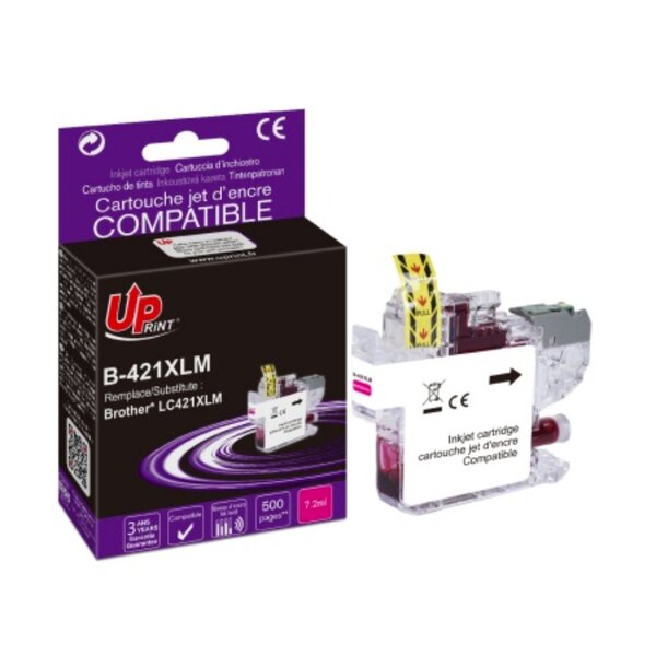 Cartouche encre UPrint compatible BROTHER LC421 XL M magenta