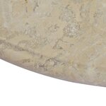 vidaXL Dessus de table Crème Ø60x2 5 cm Marbre