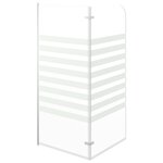 vidaXL Enclos de bain 120x140 cm Verre trempé Rayures