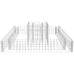vidaXL Jardinière en gabion Acier galvanisé 120x120x20 cm