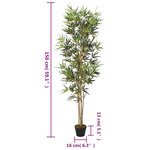 vidaXL Bambou artificiel 828 feuilles 150 cm vert