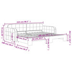 vidaXL Lit de jour avec gigogne sans matelas gris clair 90x200 cm