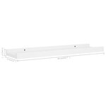 vidaXL Étagères à rebord pour cadre photo 2 Pièces Blanc 40x9x3 cm MDF