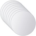 vidaXL Carreau de miroir 8 Pièces Rond Verre
