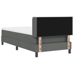 Lit à sommier vidaXL avec matelas gris foncé 90x200 cm en tissu