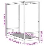 vidaXL Cadre de lit pour enfants blanc 80x200 cm bois de pin massif