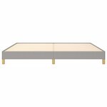 vidaXL Cadre de lit sans matelas gris clair 200x200 cm tissu
