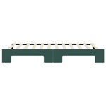 vidaXL Lit de jour avec gigogne sans matelas vert foncé 90x200 cm