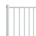 vidaXL Tête de lit métal blanc 200 cm