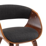 vidaXL Chaise à manger gris bois courbé et tissu