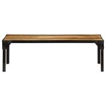 vidaXL Table basse Bois massif de manguier brut et acier 110 cm