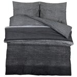 vidaXL Ensemble de housse de couette gris foncé 200x220 cm Coton