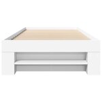 vidaXL Cadre de lit sans matelas blanc 100x200 cm bois d'ingénierie