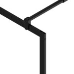 vidaXL Paroi de douche avec étagère Noir 115x195cm Verre ESG&Aluminium