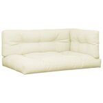 vidaXL Coussins de palette lot de 7 crème tissu