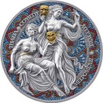 Pièce de monnaie en Argent 2000 Francs g 62.2 (2 oz) Millésime 2025 The Nine Muses MELPOMENE AND THALIA