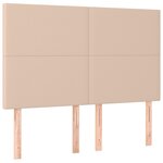 vidaXL Tête de lit à LED Cappuccino 144x5x118/128 cm Similicuir