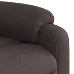 vidaXL Fauteuil de massage inclinable Marron foncé Tissu