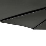 vidaXL Parasol de jardin LED et mât en acier anthracite 225x225x212 cm