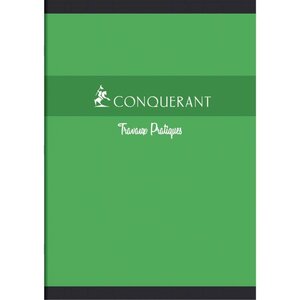 Cahier travaux pratiques 64 pages (32 seyès 70 g + 32 dessin 90 g)  format 21 x 29 7 cm CONQUERANT