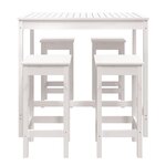 vidaXL Ensemble de bar de jardin 5 Pièces blanc bois massif de pin