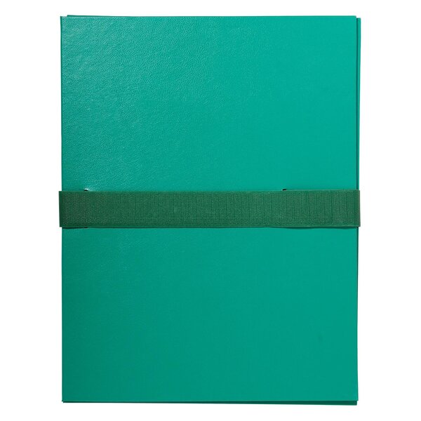 Chemise Extensible Balacron Sans Rabat Sangle Scratch - 24x32cm - Vert - X 10 - Exacompta