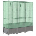 vidaXL Jardinière surélevée avec housse aspect rotin 120x40x138 cm