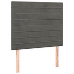 vidaXL Cadre de lit sans matelas gris foncé 120x200 cm velours