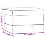 vidaXL Repose-pied Gris foncé 60x50x41 cm Velours