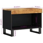 vidaXL Meuble TV 60x33x43 5 cm bois massif de manguier