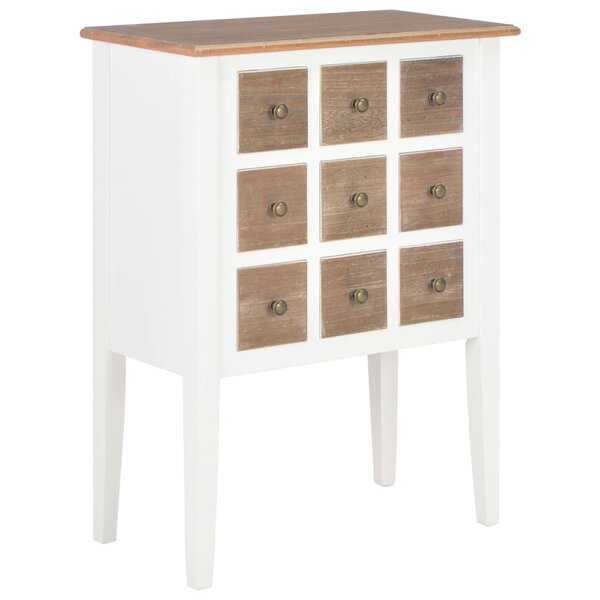 vidaXL Buffet Blanc 54x30x80 cm Bois massif