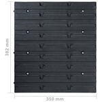 vidaXL Kit de bacs de stockage et panneaux muraux 128 Pièces Bleu et noir