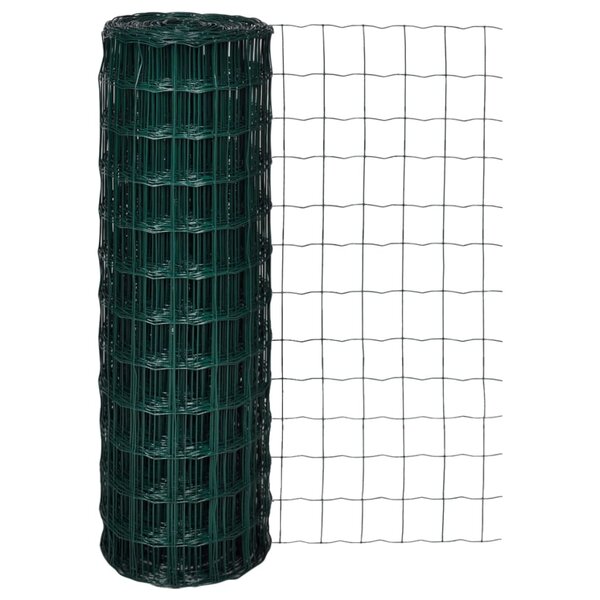 vidaXL Clôture euro Acier 10 x 1 2 m Vert