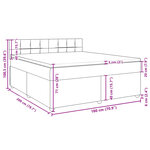 vidaXL Sommier à lattes de lit avec matelas Noir 180x200 cm Tissu