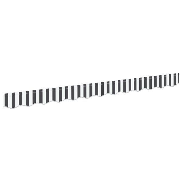 vidaXL Valance de store pour cadre de 2.5 m noir et blanc 2.3x0.2 m
