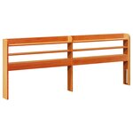 vidaXL Tête de lit avec étagères marron cire 200 cm bois massif de pin