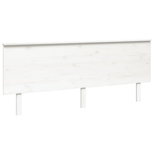 vidaXL Tête de lit Blanc 204x6x82 5 cm Bois massif de pin