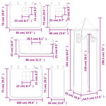 vidaXL Rideaux pour lit mezzanine avec tour rose polyester