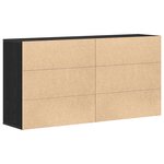 vidaXL Sideboards 2 Pièces Noir Chêne 79x38x80 cm Bois d'ingénierie